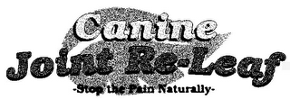 CANINE JOINT RE-LEAF -STOP THE PAIN NATURALLY-