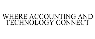 WHERE ACCOUNTING AND TECHNOLOGY CONNECT