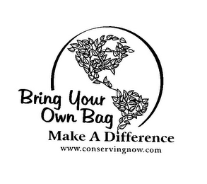 BRING YOUR OWN BAG MAKE A DIFFERENCE WWW.CONSERVINGNOW.COM