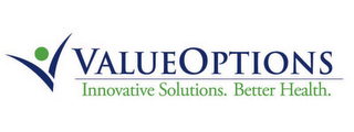 V VALUEOPTIONS INNOVATIVE SOLUTIONS. BETTER HEALTH.