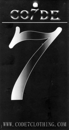 CO7DE 7 WWW.CODE7CLOTHING.COM