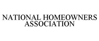 NATIONAL HOMEOWNERS ASSOCIATION