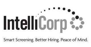 INTELLICORP SMART SCREENING. BETTER HIRING. PEACE OF MIND.