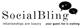 SOCIALBLING RELATIONSHIPS ARE LUXURY YOUR GUEST LIST IS WAITING