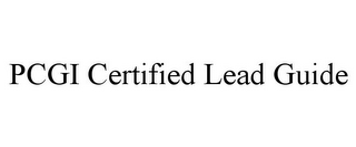 PCGI CERTIFIED LEAD GUIDE