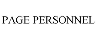 PAGE PERSONNEL