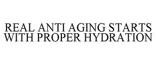 REAL ANTI AGING STARTS WITH PROPER HYDRATION