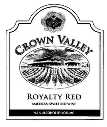 CV CROWN VALLEY ROYALTY RED AMERICAN SWEET RED WINE 9.5% ALCOHOL BY VOLUME