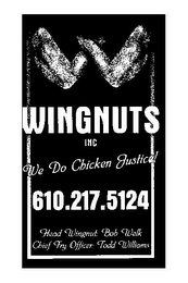 W WINGNUTS INC WE DO CHICKEN JUSTICE! 610.217.5124 HEAD WINGNUT: BOB WELK CHIEF FRY OFFICER: TODD WILLIAMS