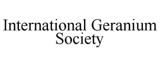 INTERNATIONAL GERANIUM SOCIETY