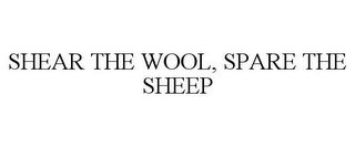 SHEAR THE WOOL, SPARE THE SHEEP