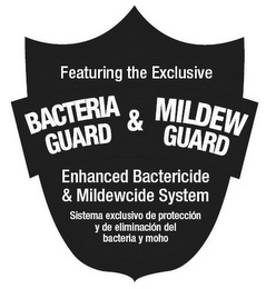 FEATURING THE EXCLUSIVE BACTERIA GUARD & MILDEW GUARD ENHANCED BACTERICIDE & MILDEWCIDE SYSTEM SISTEMA EXCLUSIVO DE PROTECCIÓN Y DE ELIMINACIÓN DEL BACTERIA Y MOHO