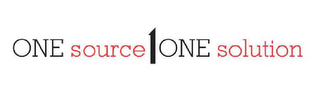 ONE SOURCE 1 ONE SOLUTION