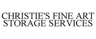 CHRISTIE'S FINE ART STORAGE SERVICES