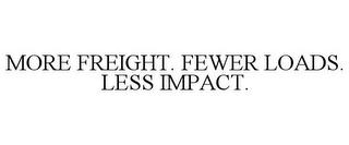 MORE FREIGHT. FEWER LOADS. LESS IMPACT.