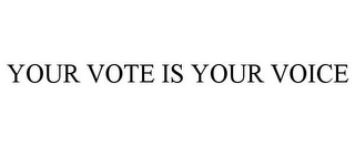 YOUR VOTE IS YOUR VOICE