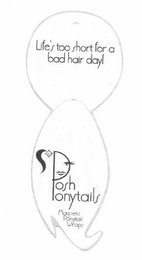 LIFE'S TOO SHORT FOR A BAD HAIR DAY! POSH PONYTAILS MAGNETIC PONYTAIL WRAPS