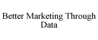 BETTER MARKETING THROUGH DATA