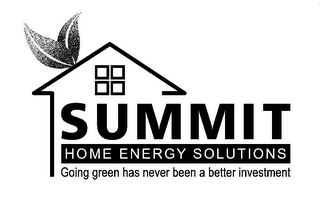 SUMMIT HOME ENERGY SOLUTIONS GOING GREEN HAS NEVER BEEN A BETTER INVESTMENT