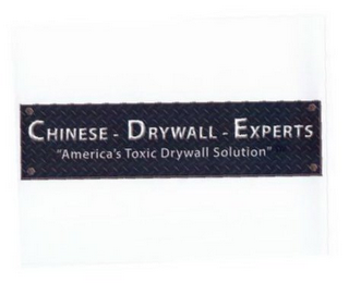 CHINESE - DRYWALL - EXPERTS "AMERICA'S TOXIC DRYWALL SOLUTION"