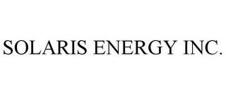 SOLARIS ENERGY INC.