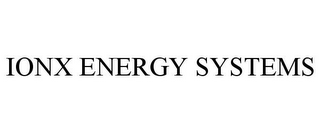 IONX ENERGY SYSTEMS