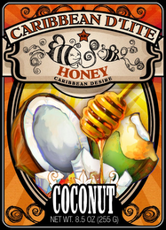 CARIBBEAN D'LITE GB HONEY CARIBBEAN DESIRE COCONUT NET WT. 8.5 OZ. (255 G)