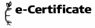 E-CERTIFICATE