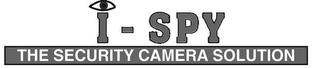 I-SPY THE SECURITY CAMERA SOLUTION