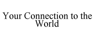 YOUR CONNECTION TO THE WORLD