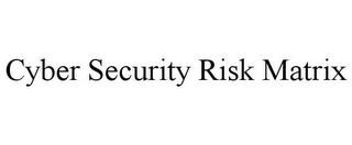 CYBER SECURITY RISK MATRIX