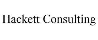 HACKETT CONSULTING