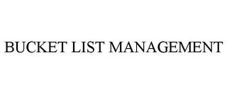 BUCKET LIST MANAGEMENT