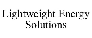 LIGHTWEIGHT ENERGY SOLUTIONS