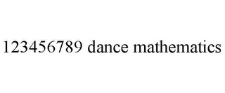 123456789 DANCE MATHEMATICS