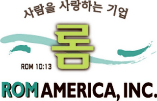 ROM AMERICA, INC. ROM 10:13