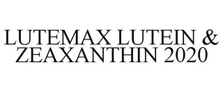 LUTEMAX LUTEIN & ZEAXANTHIN 2020