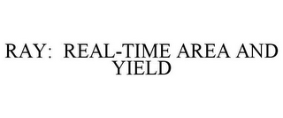 RAY: REAL-TIME AREA AND YIELD