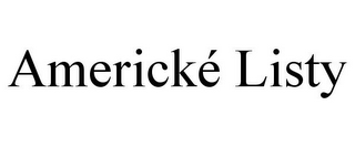 AMERICKÉ LISTY
