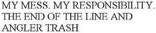 MY MESS. MY RESPONSIBILITY.  THE END OF THE LINE AND ANGLER TRASH