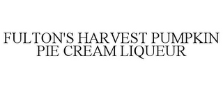 FULTON'S HARVEST PUMPKIN PIE CREAM LIQUEUR