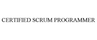 CERTIFIED SCRUM PROGRAMMER