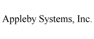 APPLEBY SYSTEMS, INC.