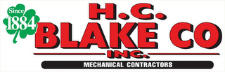 H.C. BLAKE CO INC. MECHANICAL CONTRACTORS SINCE 1884