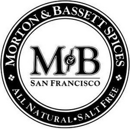 M&B SAN FRANCISCO MORTON & BASSETT SPICES ALL NATURAL SALT FREE