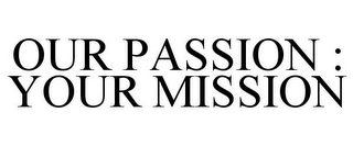 OUR PASSION : YOUR MISSION