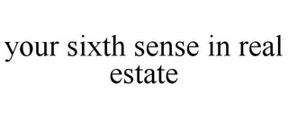 YOUR SIXTH SENSE IN REAL ESTATE