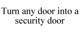 TURN ANY DOOR INTO A SECURITY DOOR