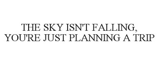 THE SKY ISN'T FALLING, YOU'RE JUST PLANNING A TRIP