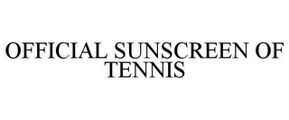 OFFICIAL SUNSCREEN OF TENNIS